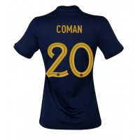 Francúzsko Kingsley Coman #20 Domáci Ženy futbalový dres MS 2022 Krátky Rukáv